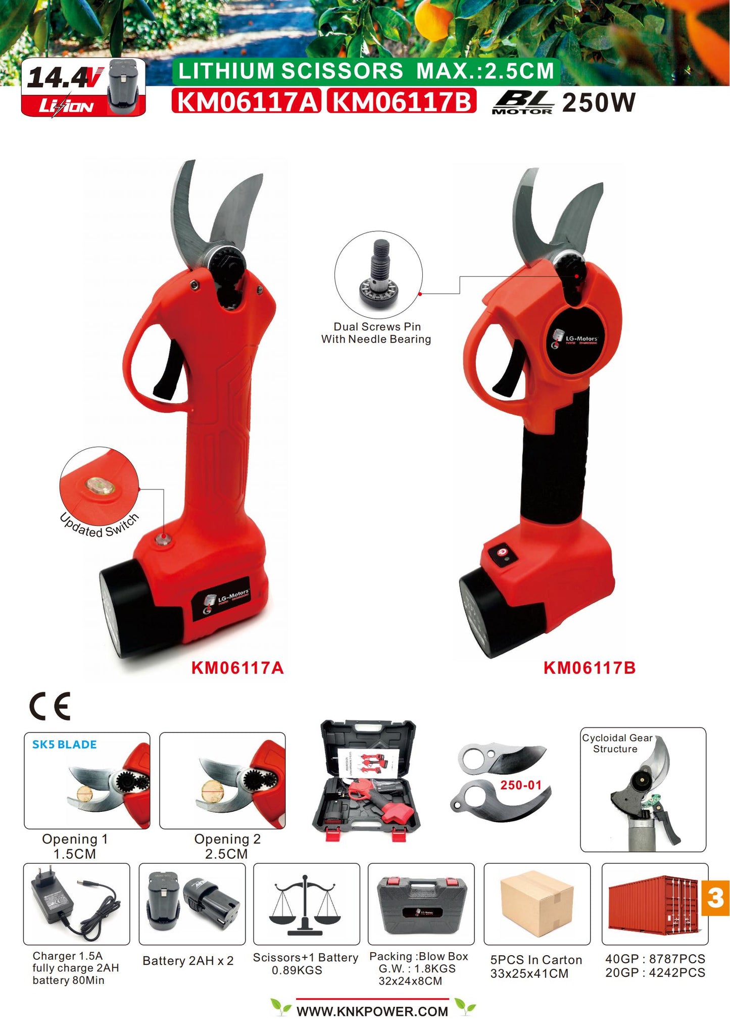 LITHIUM SCISSOR MAX CUTTING 25MM KM06117B